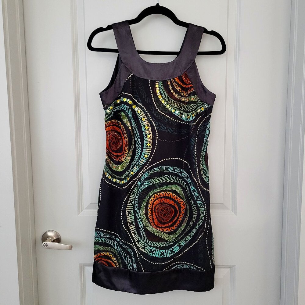 Colorful fitted dress, Signature by Robbie Bee